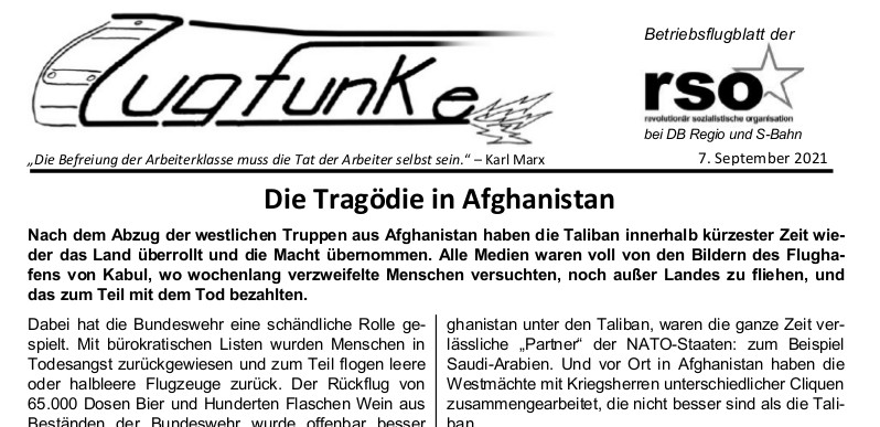 Der neue Zugfunke vom 7. September 2021