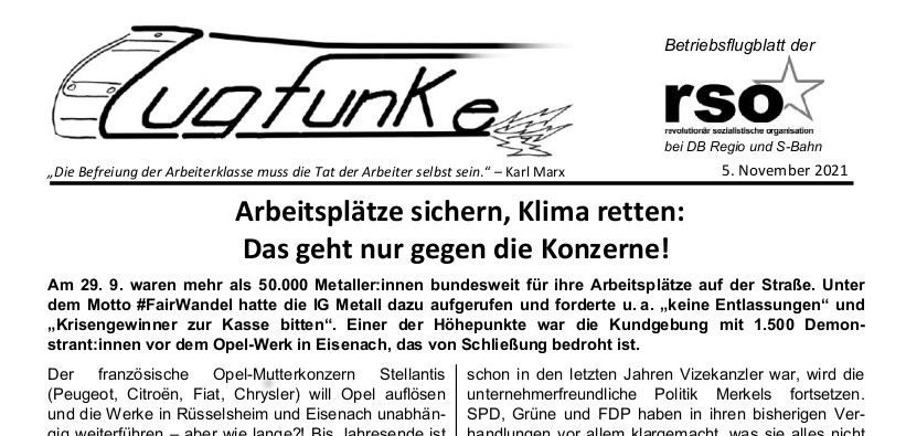 Der neue Zugfunke vom 5. November 2021