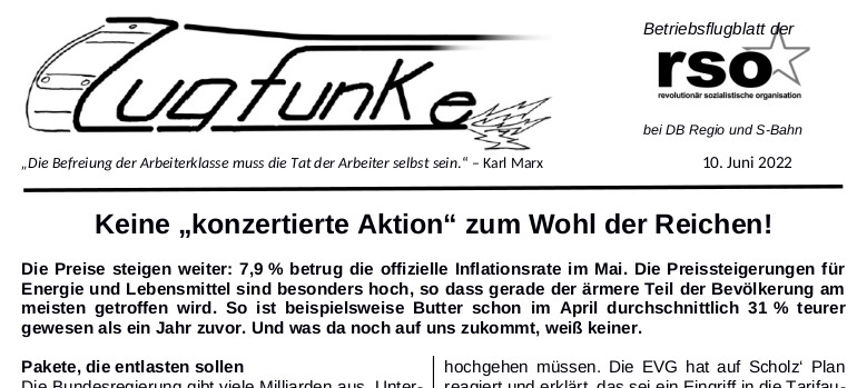 Der neue Zugfunke vom 10. Juni 2022