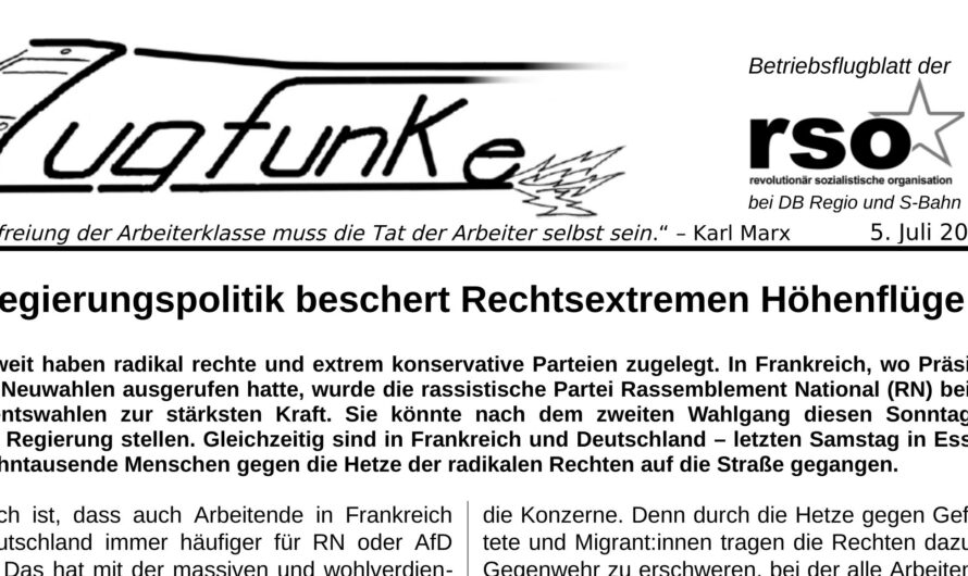 Der neue Zugfunke vom 5. Juli 2024