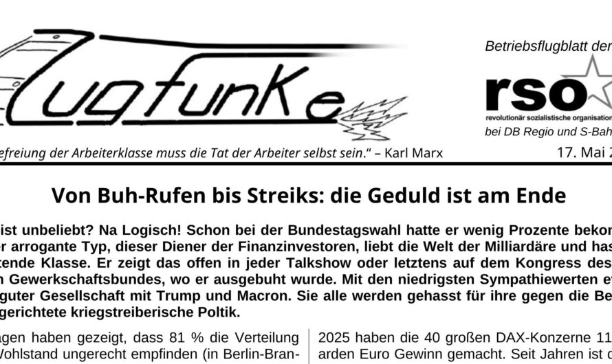Der neue Zugfunke vom 17. Mai 2026