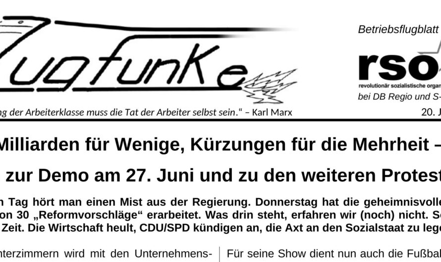 Der neue Zugfunke vom 20. Juni 202